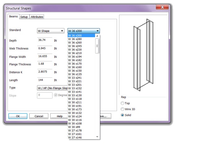 Structural Shape AISC