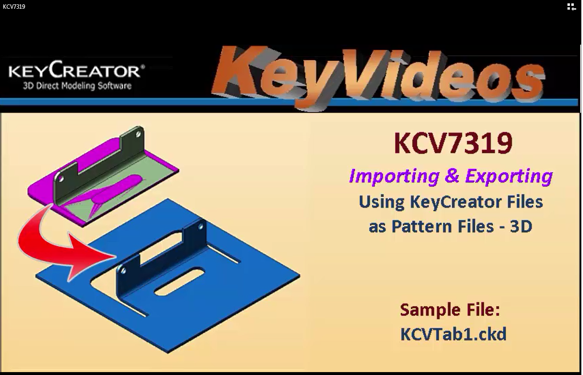 Importing & Exporting Using KeyCreator Files as Pattern Files - 3D