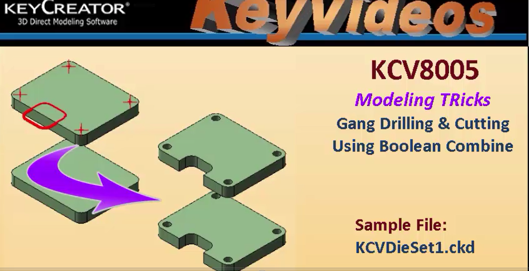 Modeling Trick: Gang Drilling & Cutting Using Boolean Combine